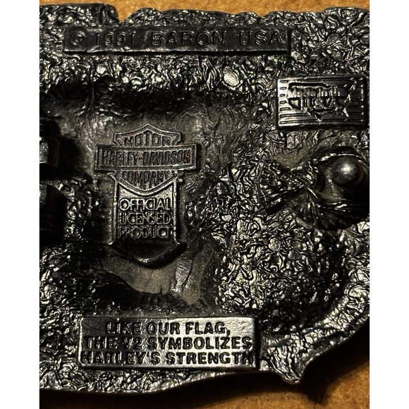 Harley Davidson Belt Buckle American Flag Engine‎ Made with Pride USA H401 - Picture 7 of 13